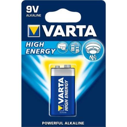 Varta High Energy alkáli elem 9V 6RL61 (1db/csomag)  (4922121411)