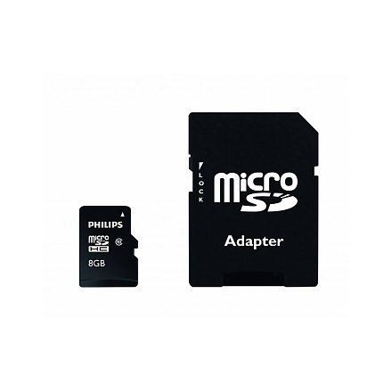 8GB microSDHC Philips CL10 + adapter (FM08MP45B)