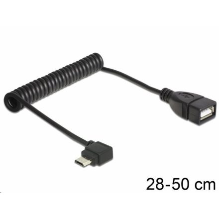 Delock 83354 USB micro-B apa > USB 2.0-A anya OTG csavaros kábel
