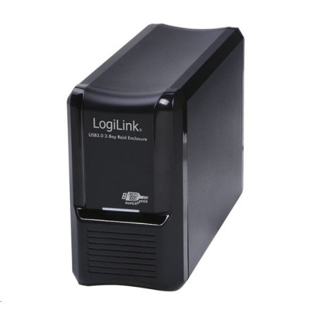 LogiLink 2x3.5" külső raid ház USB SATA  fekete (UA0154A)
