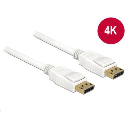 DeLock 84876 Displayport 1.2 apa -> Displayport apa kábel 1m fehér