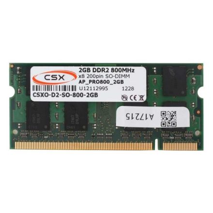 2GB 800MHz DDR2 Notebook RAM CSX (CSXO-D2-SO-800-2GB)