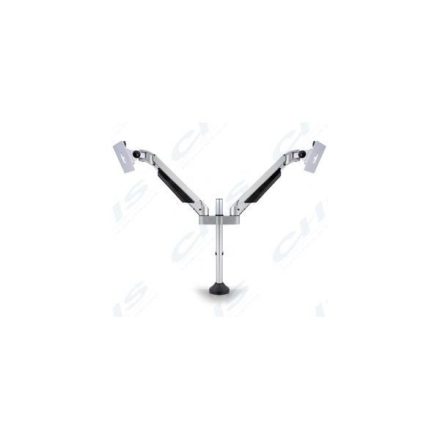 Multibrackets Gaslift asztali rögzítő LCD/PLAZMA/LED dupla karos konzol ezüst  (7350022737198)