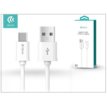 Devia Smart USB - USB Type-C 2.0 adat- és töltőkábel 1m fehér (ST993405)