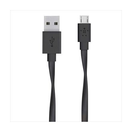 Belkin MIXIT Micro-USB - USB-A lapos adat/töltőkábel 1.8 méter fekete  (F2CU046bt06-BLK)