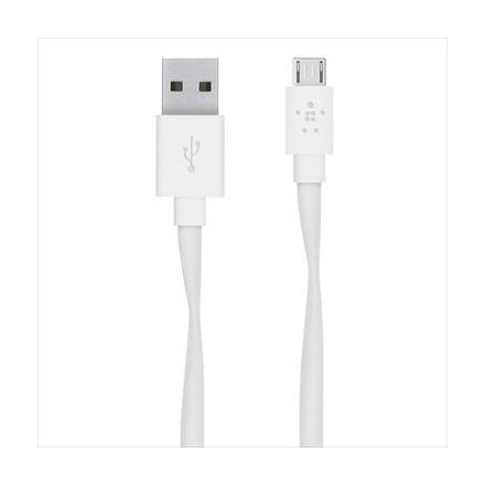 Belkin MIXIT Micro-USB - USB-A lapos adat/töltőkábel 15cm fehér  (F2CU046bt06-WHT)