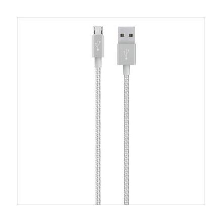 Belkin MIXIT Metallic Micro-USB - USB adat/töltőkábel 1.2m ezüst  (F2CU021bt04-SLV)