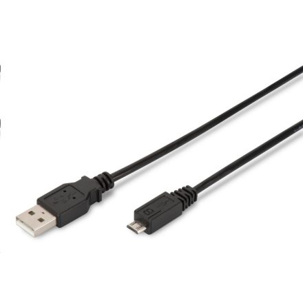 Assmann USB A --> micro USB B összekötő kábel 3m (AK-300110-030-S)