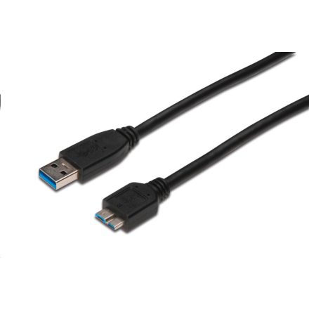 Assmann USB A -> Micro USB B összekötő kábel 0.25m (AK-300117-003-S)