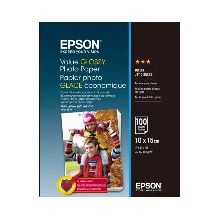 Epson 10x15 Fényes Fotópapír 100 lap 183g (S400039)