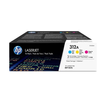 HP 312A 3 darabos LaserJet tonerkazetta ciánkék-magenta-sárga (CF440AM)