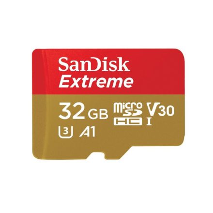 32GB microSDHC Sandisk Extreme U3 V30 UHS-I Class 10 (SDSQXAF-032G-GN6MA / 173420)