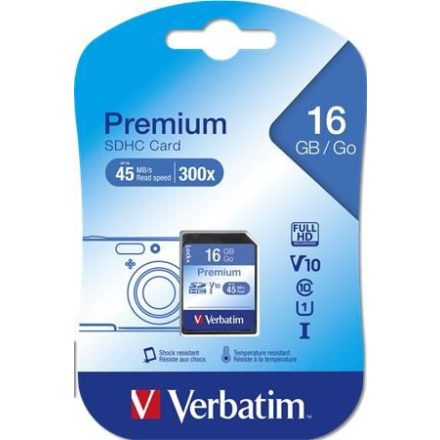 16GB SDHC Verbatim memóriakártya (43962)