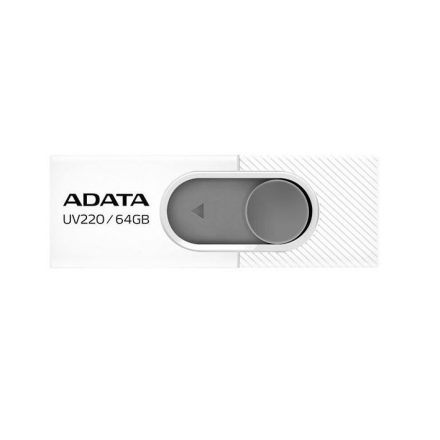 Pen Drive 64GB ADATA UV220 USB 2.0 White/Gray (AUV220-64G-RWHGY)