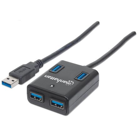 Manhattan SuperSpeed  4 portos USB 3.0 Hub (162296)