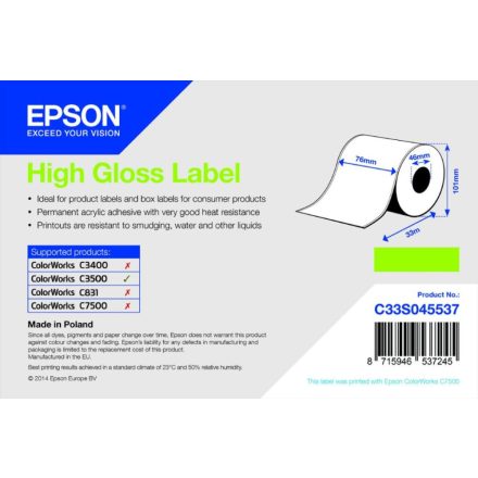 Epson címke (C33S045537)