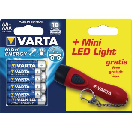Varta alkáli elem AA + AAA High Energy 8db Promotional blister  (VARTA-92400 / 92400121812)