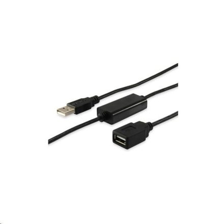 Equip 133311 aktív USB 2.0 A-A hosszabbítókábel, apa/anya, duplán árnyékolt, 15m