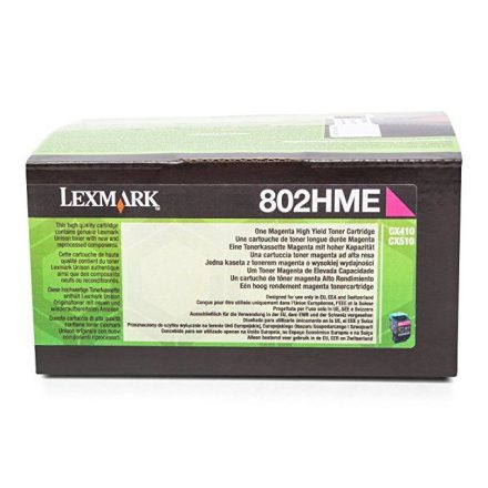 Lexmark 802HME nagy kapacitású festékkazetta magenta (3k) (80C2HME)