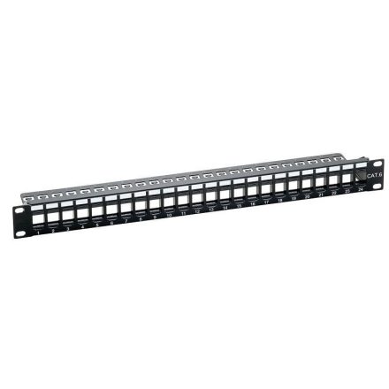 LogiLink Patch Panel 1U 19" 24 Port fekete (NK4043)