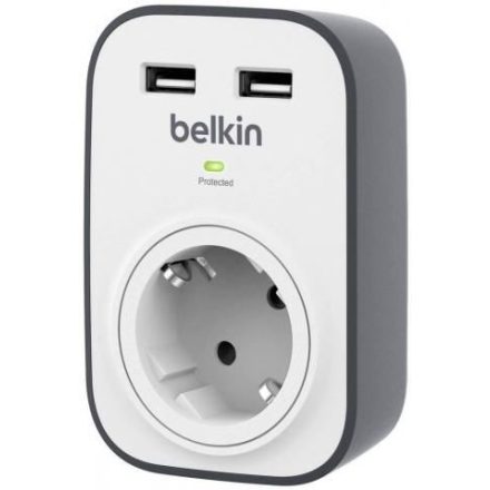 Belkin BSV103VF túlfeszültségvédő USB töltő fehér-szürke