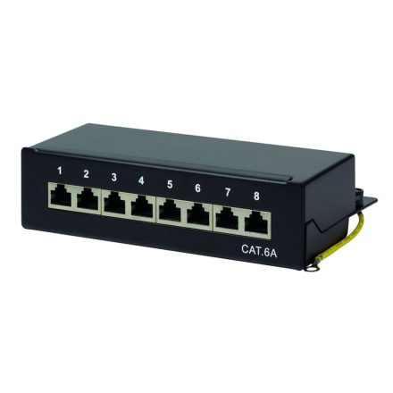 LogiLink Patch Panel 8 Port STP CAT6a árnyékolt fekete (NP0018B)