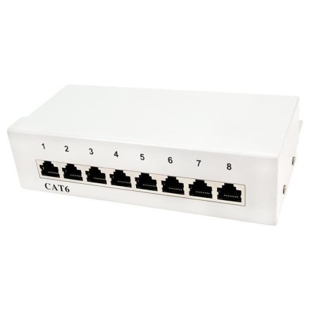 LogiLink Patch Panel 8 Port CAT6 árnyékolt szürke (NP0016A)