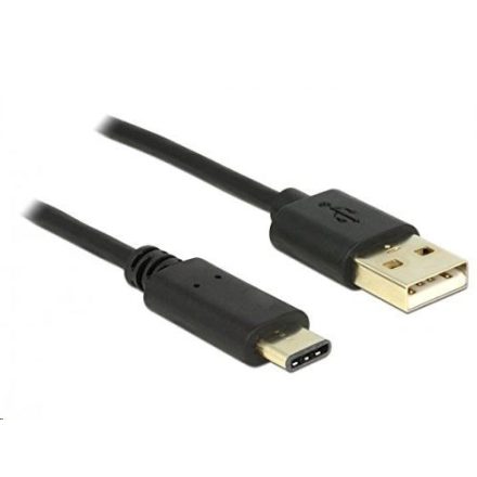 Delock 83327 USB 2.0 Type-A > USB Type-C 2.0 kábel, 2m, fekete