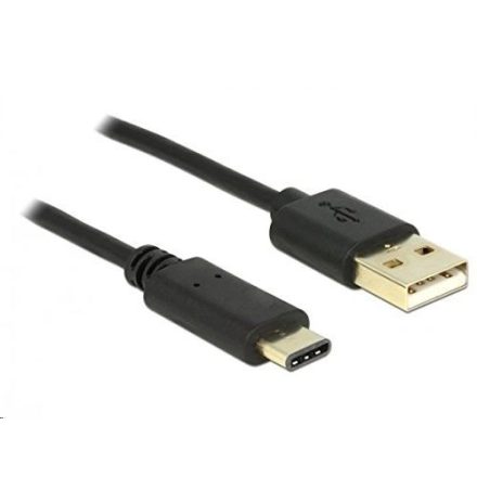 Delock 83326 USB 2.0 Type-A > USB Type-C 2.0 kábel, 0.5 m, fekete