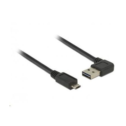 Delock 85164 EASY-USB A 2.0 ívelt bal / jobb > EASY-USB 2.0 micro-B kábel, 0.5 m