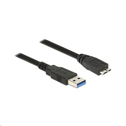Delock 85071 USB 3.0 Type-A > USB 3.0 Type Micro-B kábel, 0.5m, fekete