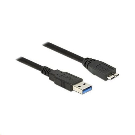 Delock 85072 USB 3.0 Type-A > USB 3.0 Type Micro-B kábel, 1m, fekete