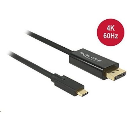 Delock 85256 USB Type-C > Displayport kábel 2 m, fekete