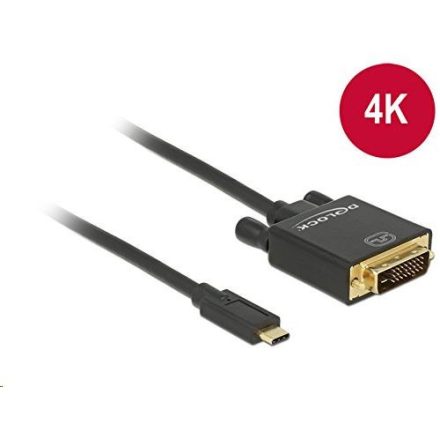 Delock 85320 USB Type-C > DVI 24+1kábel 1 m, fekete