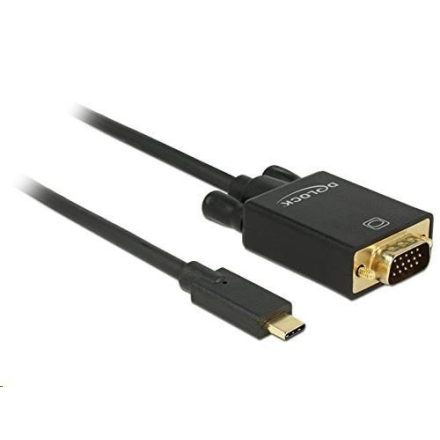 Delock 85261 USB Type-C > VGA kábel 1 m, fekete