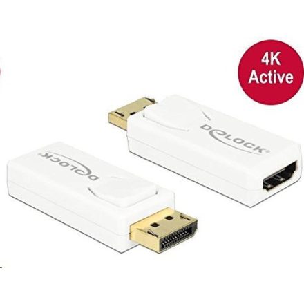 DeLock 65580 DisplayPort apa -> HDMI anya adapter 4K fehér