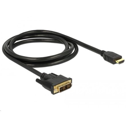 Delock 85583 DVI 18+1 > HDMI-A kábel, 1.5m, fekete