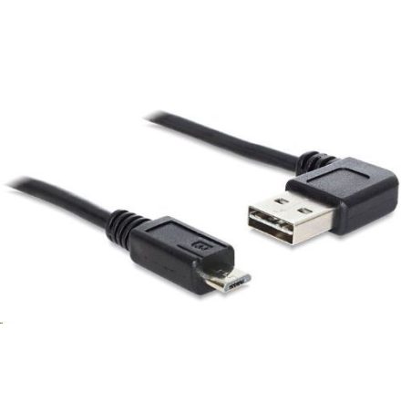 Delock 83383 EASY-USB 2.0 -A apa hajlított bal / jobb > USB 2.0 micro-B apa kábel, 2 m