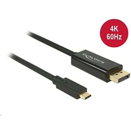 Delock 85257 USB Type-C > Displayport kábel 3 m, fekete