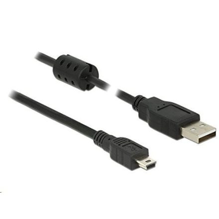 Delock 84912 USB 2.0 A > USB 2.0 mini-B kábel, 1 m, fekete