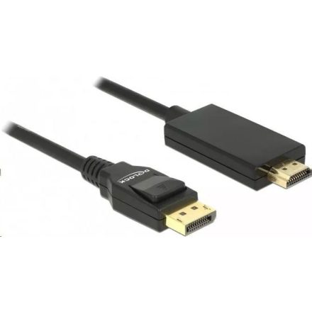 Delock 85316 Displayport 1.2 > HDMI kábel 4K passzív, 1m, fekete