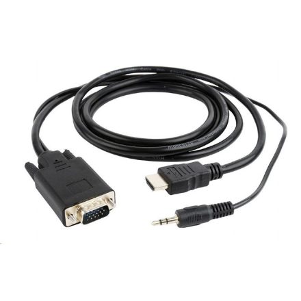 Gembird Cablexpert HDMI --> VGA adapter single port + audio, 1.8m (A-HDMI-VGA-03-6)