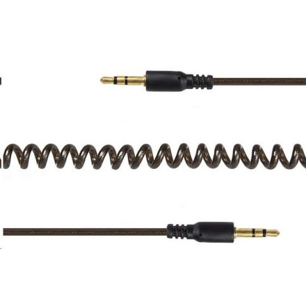 Gembird Cablexpert audio kábel Jack 3,5mm Male / Jack 3,5mm Male spirál kábel, 1.8m  (CCA-405-6)