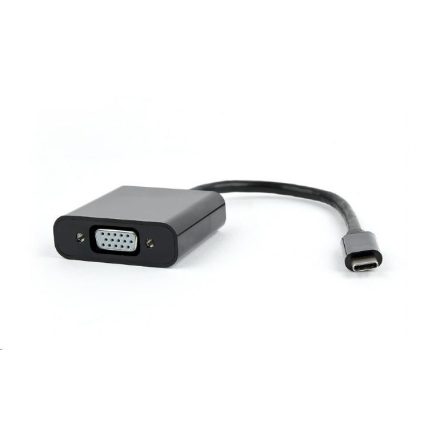 Gembird Cablexpert USB-C -> VGA female adapter, fekete (AB-CM-VGAF-01)