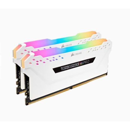 16GB 3000MHz DDR4 RAM Corsair Vengeance RGB CL15 fehér (2x8GB) (CMW16GX4M2C3000C15W)