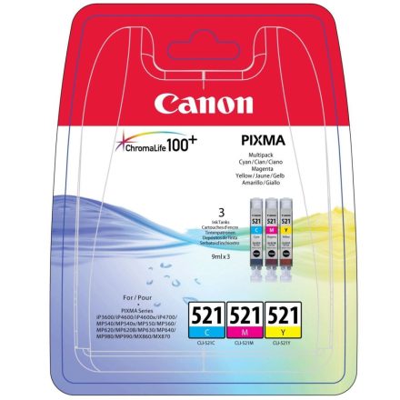 Canon CLI-521 kék, piros, sárga patron multipack