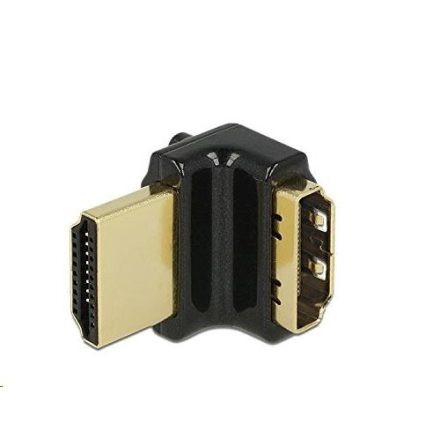 Delock 65663 High-Speed Ethernet HDMI-A anya > HDMI-A apa 4K 90° felfelé, fekete