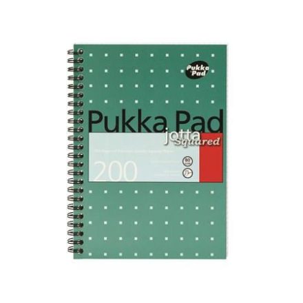 Pukka Pad spirálfüzet, A5, kockás, 100 lap, "Metallic Jotta" (PUPJJM021K)