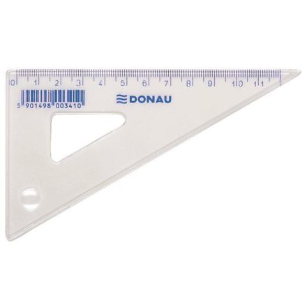 DONAU háromszög vonalzó, műanyag, 60°, 12cm (D7031)