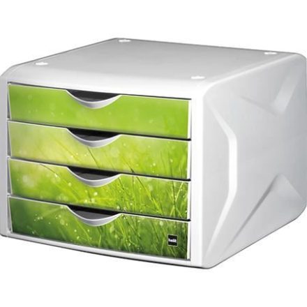 Helit "Chameleon" műanyag irattároló fehér-zöld  (INH6129650 / H6129650)